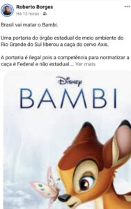 Cervo exótico no coração de Porto Alegre expõe avanço silencioso de espécie invasora no Sul do Brasil