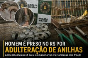 Falsificador de anilhas de pássaros é preso com vasto material